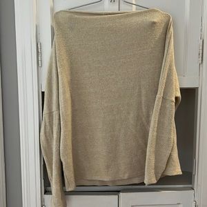 Soft sparkly off the shoulder sweater